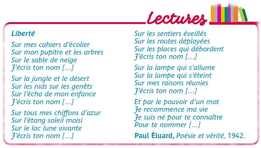 Liberté, P. Eluard